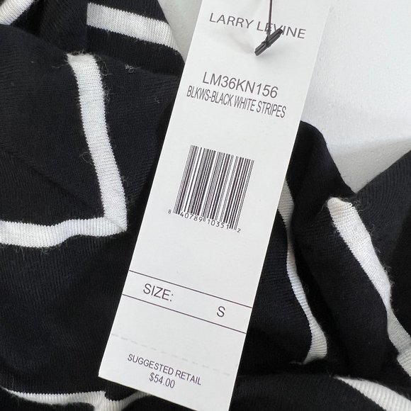 Larry Levine Women's Size Small Striped Shirt - Picture 5 of 10